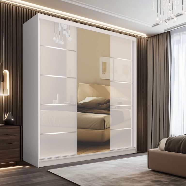 Armadio scorrevole SERENITY 200 cm bianco lucido Produttore MTG SERENITY SZP5/0/W/W/0/HIAL