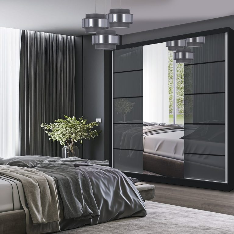  Armadio scorrevole SERENITY 200 cm grigio lucido Produttore MTG SERENITY SZP5/0/B/S/0/HIAL
