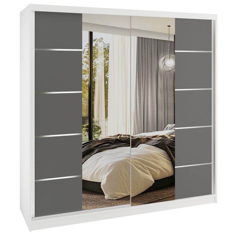 Armadio scorrevole SERENITY 200 cm grigio opaco Produttore ME SERENITY SZP5/0/W/SR/0/HIAL