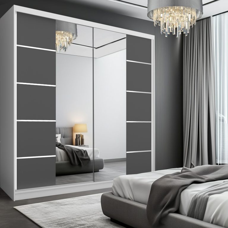 Armadio scorrevole SERENITY 200 cm grigio opaco Produttore ME SERENITY SZP5/0/W/SR/0/HIAL