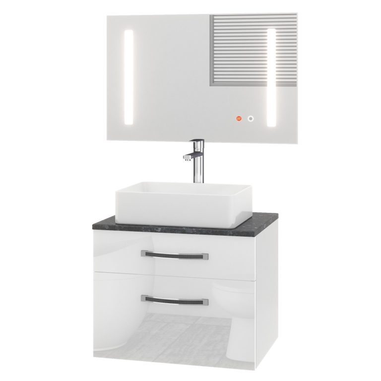 Set di mobili da bagno Euphoria EUP P 60/0/W/0/BK/MB
