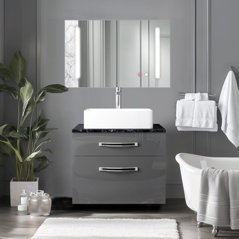 Set di mobili da bagno Euphoria EUP P 60/0/W/S/0/BK/MB