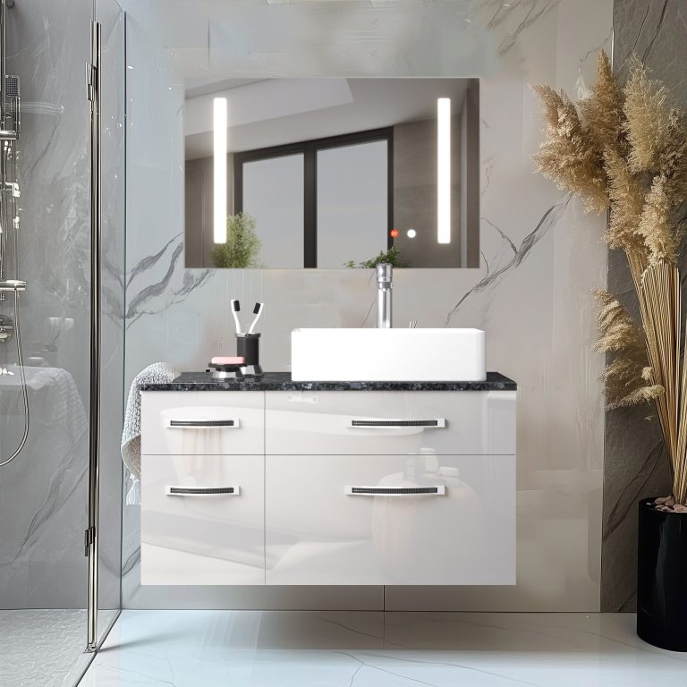 Set di mobili da bagno Euphoria EUP P 90L/0/W/0/BK/MB