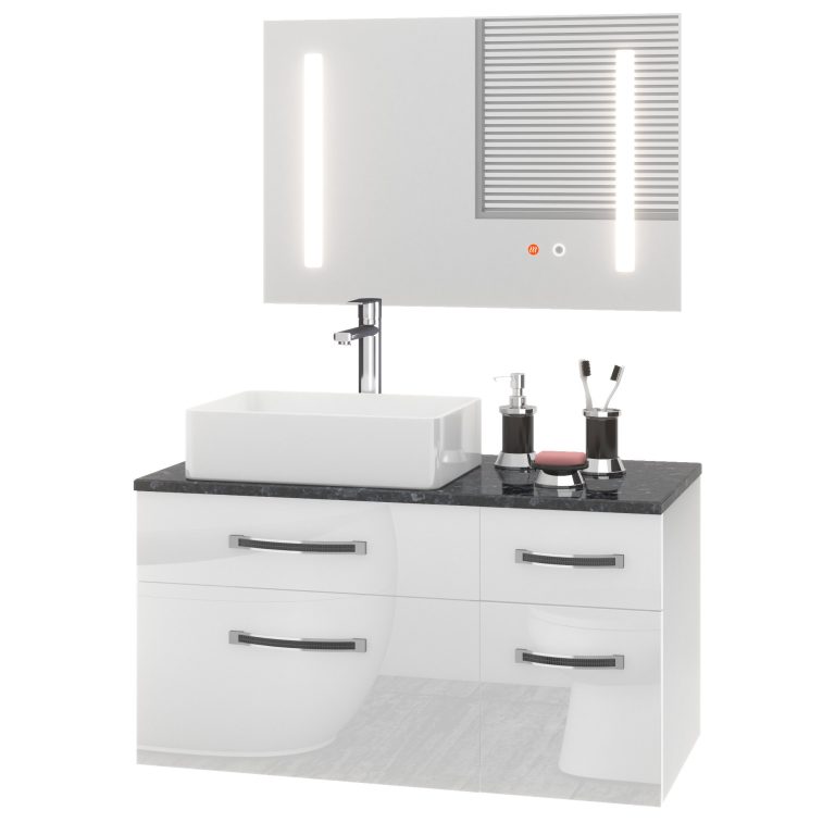 Set di mobili da bagno Euphoria EUP P 90P/0/W/0/BK/MB