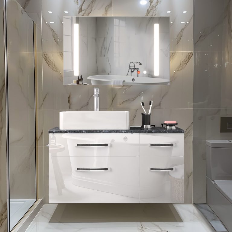 Set di mobili da bagno Euphoria EUP P 90P/0/W/0/BK/MB