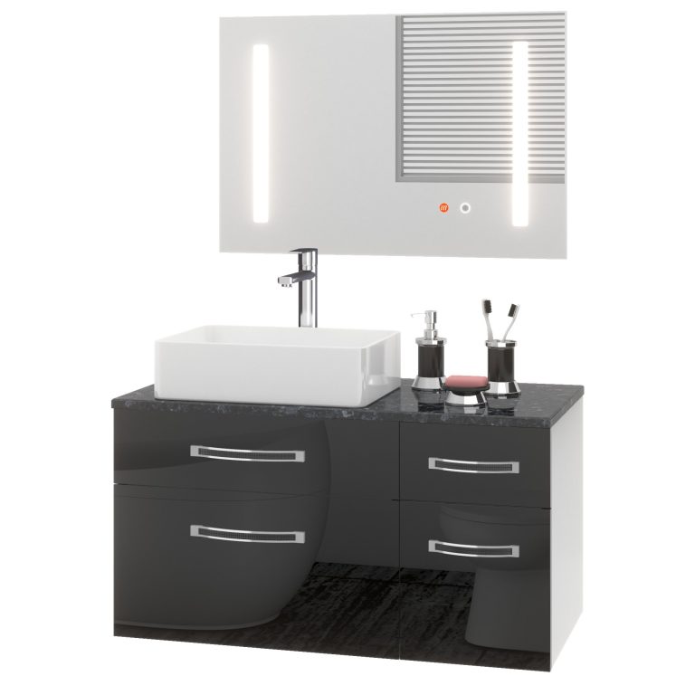 Set di mobili da bagno Euphoria EUP P 90P/0/W/B/0/BK/MB