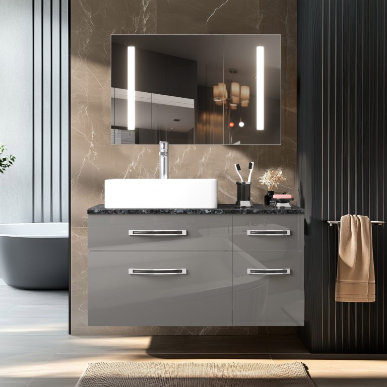 Set di mobili da bagno Euphoria EUP P 90P/0/W/S/0/BK/MB