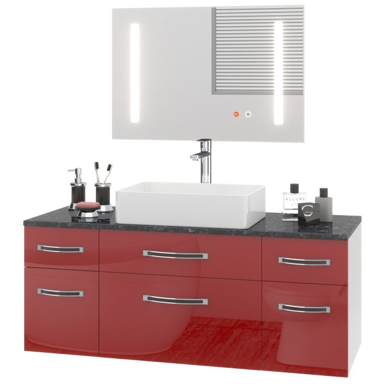 Set di mobili da bagno Euphoria EUP P 120/0/W/R/0/BK/MB