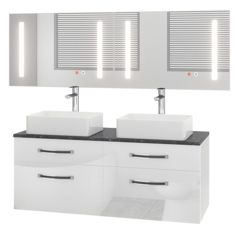 Set di mobili da bagno Euphoria EUP P 120D/0/W/0/BK/MB