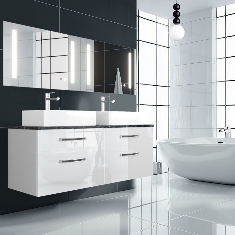 Set di mobili da bagno Euphoria EUP P 120D/0/W/0/BK/MB