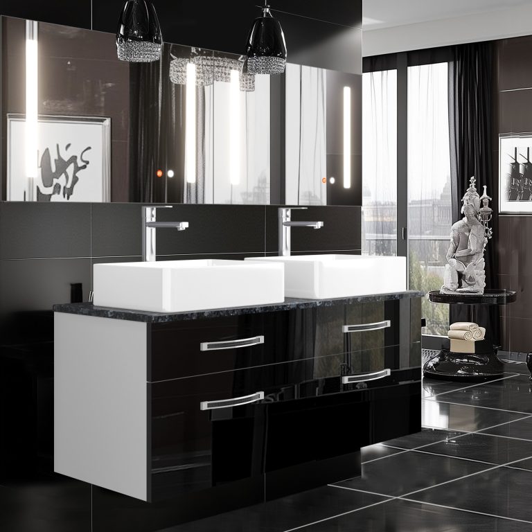 Set di mobili da bagno Euphoria EUP P 120D/0/W/B/0/BK/MB