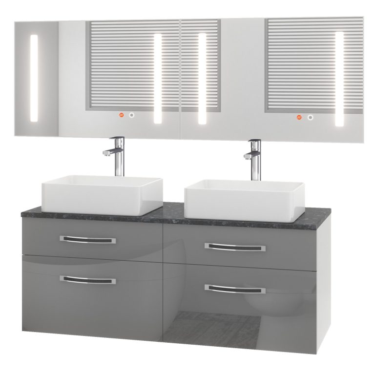Set di mobili da bagno Euphoria EUP P 120D/0/W/S/0/BK/MB