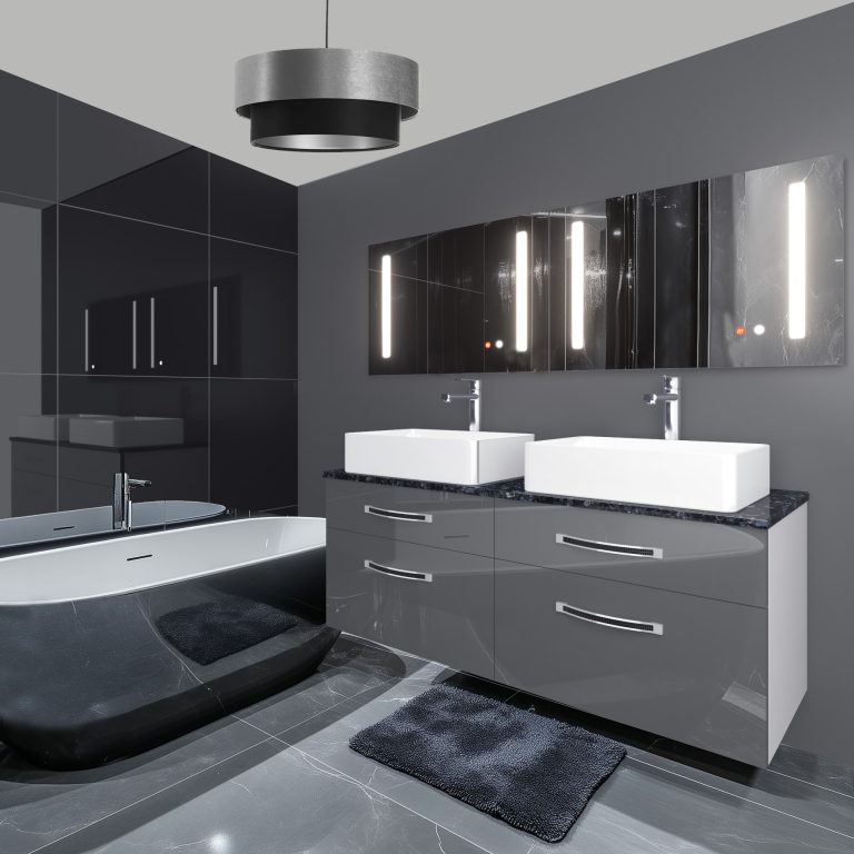 Set di mobili da bagno Euphoria EUP P 120D/0/W/S/0/BK/MB