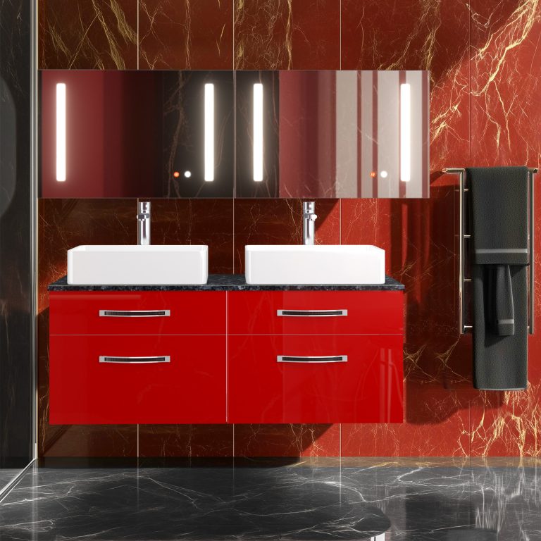Set di mobili da bagno Euphoria EUP P 120D/0/W/R/0/BK/MB