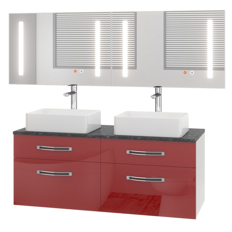 Set di mobili da bagno Euphoria EUP P 120D/0/W/R/0/BK/MB