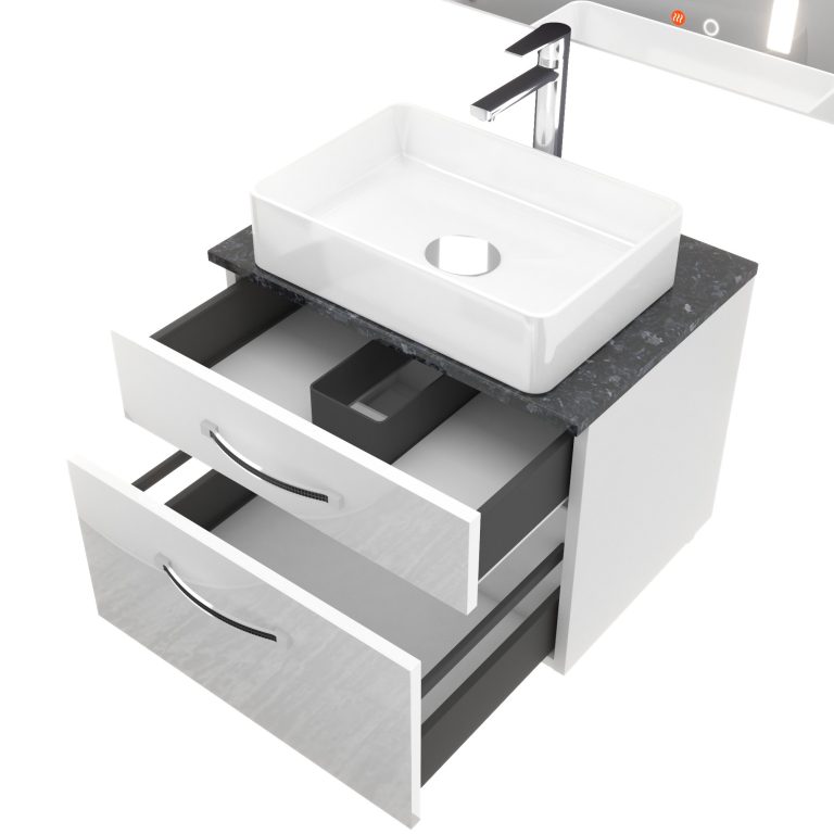 Set di mobili da bagno Euphoria EUP P 60/0/W/0/BK/MB