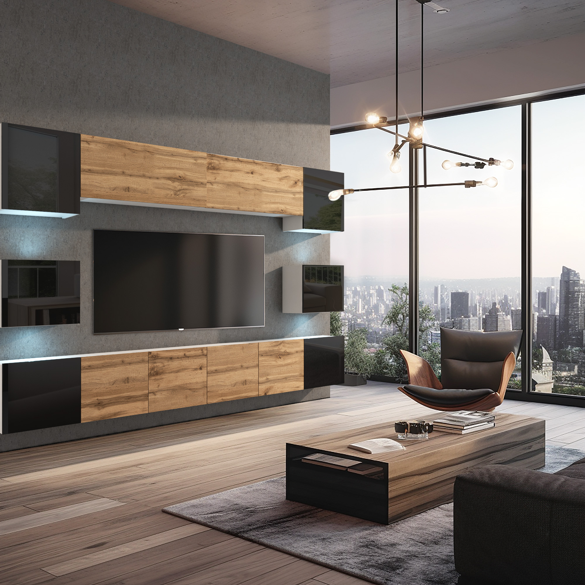 Arredamento di un soggiorno con vista panoramica