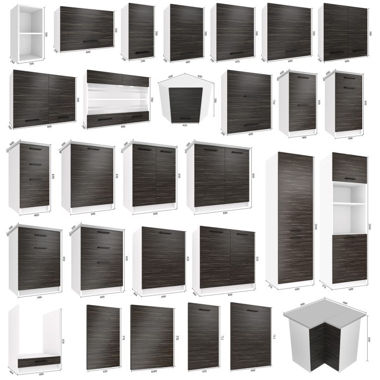 Mobile da cucina Belini angolare superiore 60 cm ebano reale Produttore TOR SGN60/1/WT/HK/0/P
