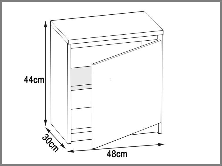 Comodino premium Serenity MGB SERENITY SN1/0/B/B/W/0/PP
