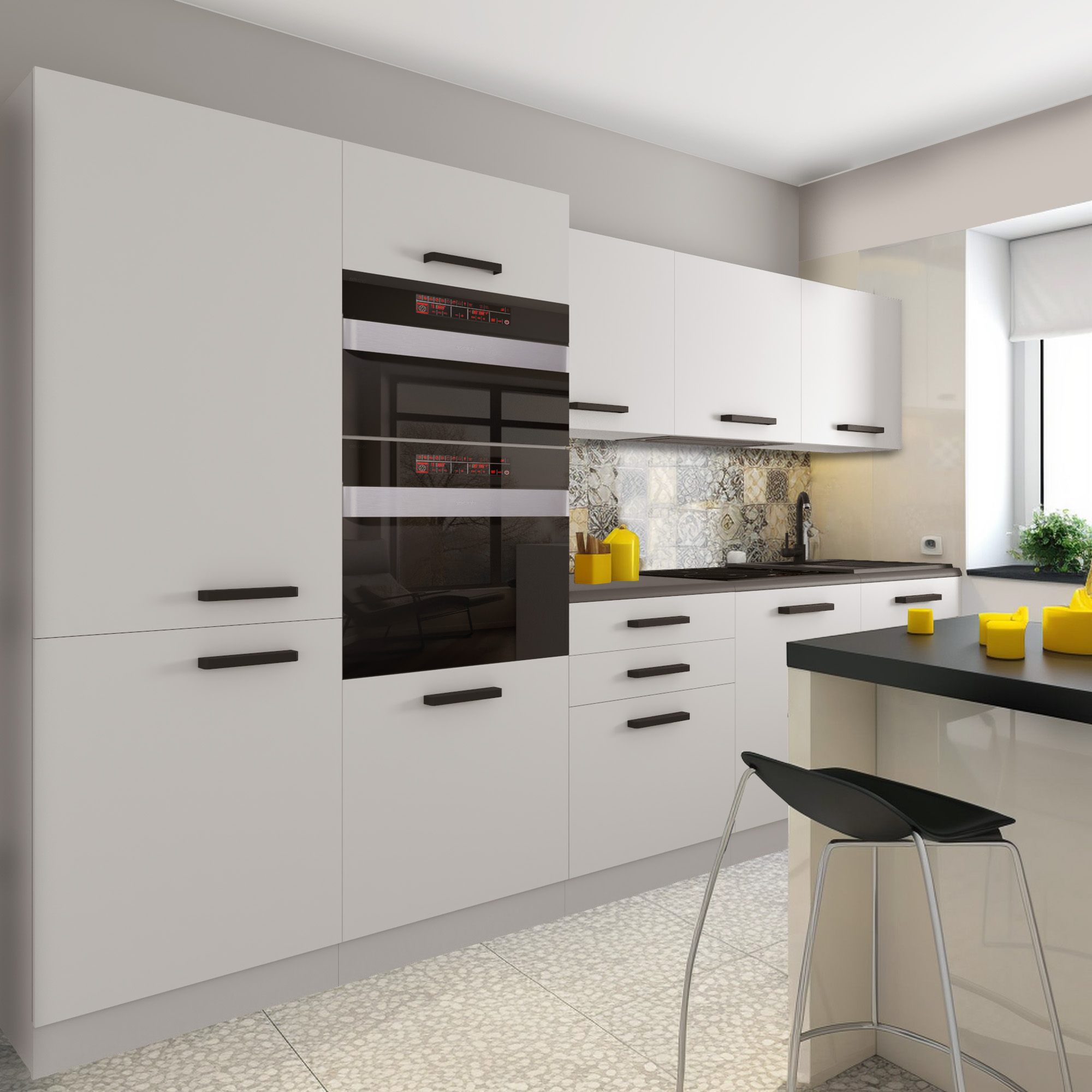 Cucina moderna con mobili funzionali e dettagli eleganti
