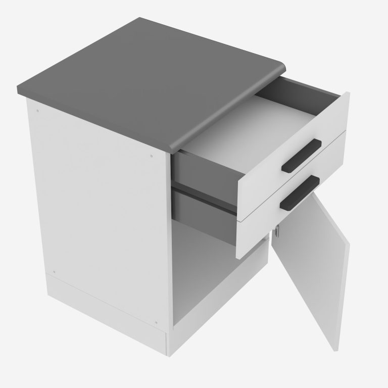 Belini Mobile basso con cassetti Premium Versione completa 60 cm bianco opaco con piano di lavoro Produttore TOR SDSZ60/0/WT/WT/B/B1/PP






