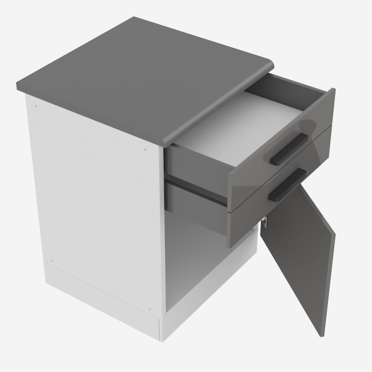 Belini Mobile basso con cassetti Premium Versione completa 60 cm grigio lucido con piano di lavoro Produttore INF SDSZ60/0/WT/S/B/B1/PP






