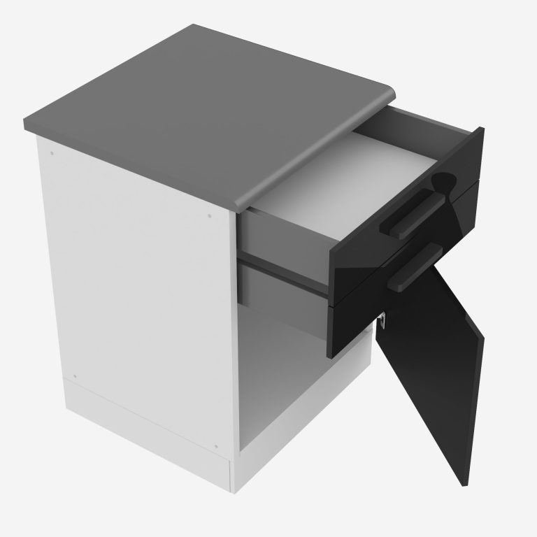 Belini Mobile basso con cassetti Premium Versione completa 60 cm nero lucido con piano di lavoro Produttore INF SDSZ60/0/WT/B/B/B1/PP







