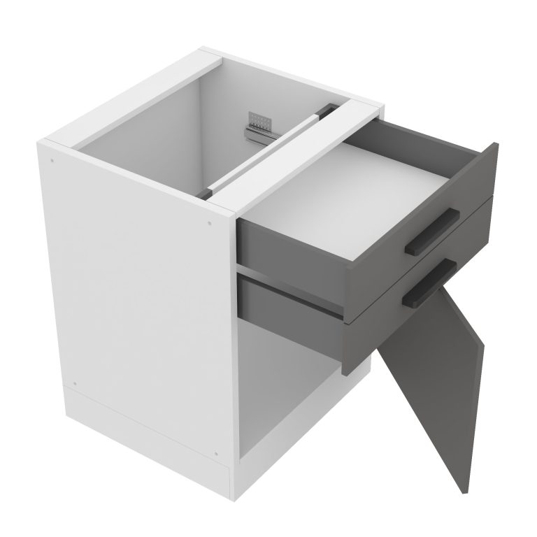 Belini Mobile base con cassetti  Premium Versione completa 60 cm in grigio opaco senza piano di lavoro Produttore TOR SDSZ60/0/WT/SR/0/B1/PP






