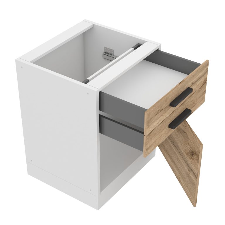 Belini Mobile base con cassetti Premium Versione completa 60 cm in rovere Wotan senza piano di lavoro Produttore TOR SDSZ60/0/WT/DW/0/B1/PP






