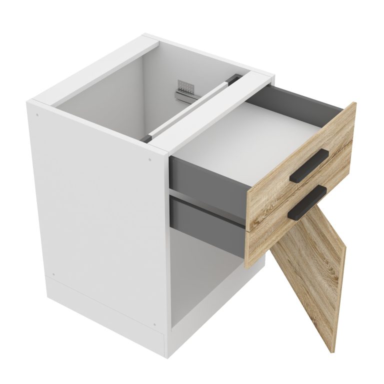 Belini Mobile base con cassetti Premium Versione completa 60 cm in rovere Sonoma senza piano di lavoro Produttore TOR SDSZ60/0/WT/DS/0/B1/PP












