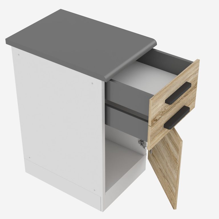 Belini Mobile basso con cassetti Premium Versione completa 40 cm quercia Sonoma con piano di lavoro Produttore TOR SDSZ40/0/WT/DS/B/B1/PP






