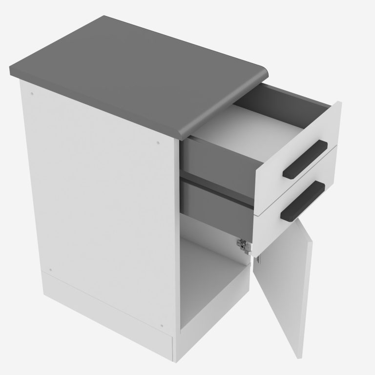 Belini Mobile basso con cassetti Premium Versione completa 40 cm bianco opaco con piano di lavoro Produttore TOR SDSZ40/0/WT/WT/B/B1/PP






