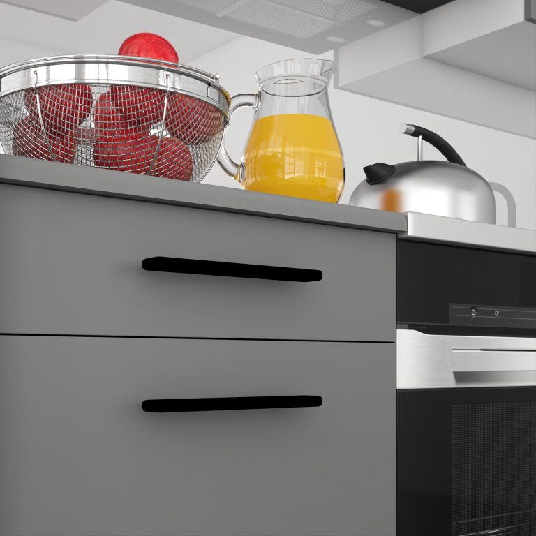Cucina 320 cm grigio antracite grafite con piano di lavoro – Produttore TOR PRIMO320/4/WT/SR/0/B1