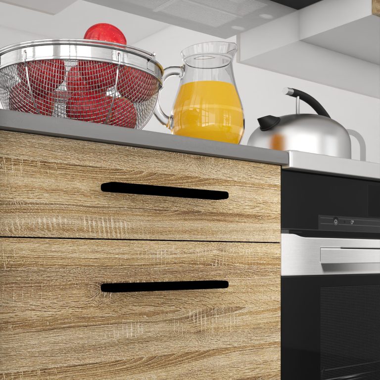 Cucina 320 cm rovere wotan / rovere sonoma con piano di lavoro – Produttore TOR PRIMO320/4/WT/DS/0/B1