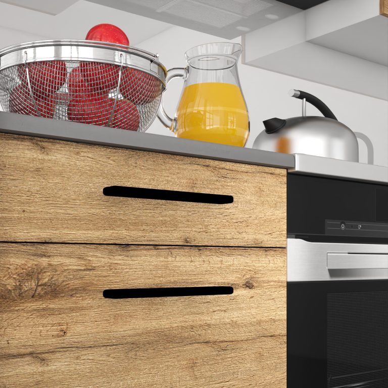 Cucina 320 cm rovere wotan / rovere sonoma con piano di lavoro – Produttore TOR PRIMO320/4/WT/DW/0/B1