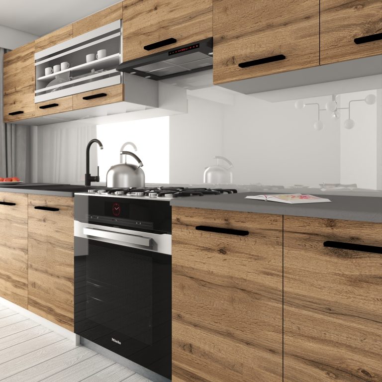 Cucina 260 cm rovere wotan / rovere sonoma con piano di lavoro – Produttore TOR PRIMO260/2/WT/DW/0/B1