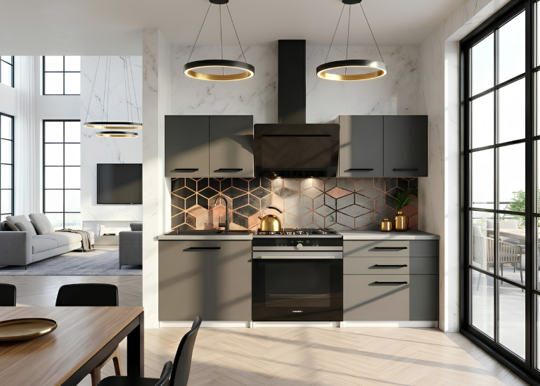 Mobili da cucina 120 cm grigio antracite grafite con piano di lavoro Produttore TOR TIESTO2/2/WT/SR/0/B1