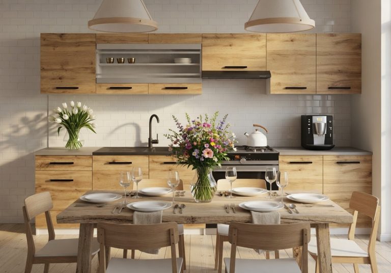 Cucina 260 cm rovere wotan / rovere sonoma con piano di lavoro – Produttore TOR PRIMO260/2/WT/DW/0/B1