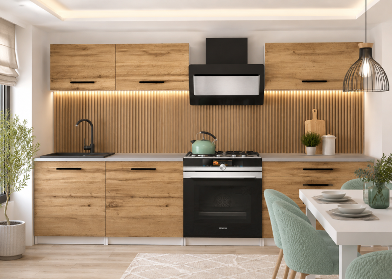Mobili da cucina 180 cm in rovere Wotan rovere Sonoma con piano di lavoro Produttore TOR LAURENTINO2/3/WT/DW/0/B1