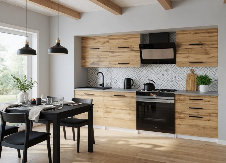 Mobili da cucina 180 cm in rovere Wotan rovere Sonoma con piano di lavoro Produttore TOR PRIMERA2/2/WT/DW/0/B1