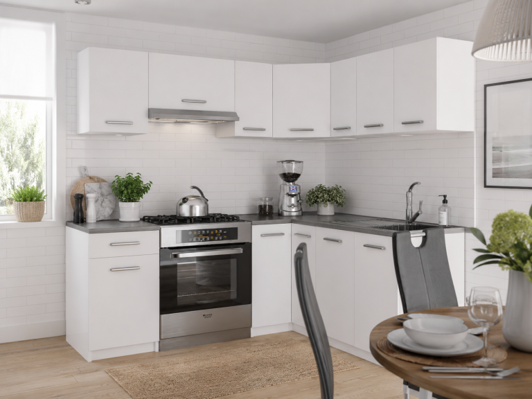 Mobili da cucina 360 cm bianchi opachi con piano di lavoro Produttore TOR LIDIAUNIQA3/4/WT/WT/0/E