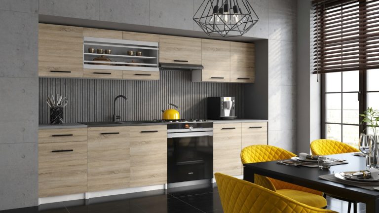 Mobili da cucina 260 cm in rovere Wotan rovere Sonoma con piano di lavoro Produttore TOR JUSTYNA/3/WT/DS/0/B1