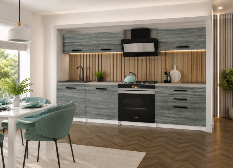 Mobili da cucina 180 cm grigio antracite grafite con piano di lavoro Produttore TOR LAURENTINO2/3/WT/GW1/0/B1