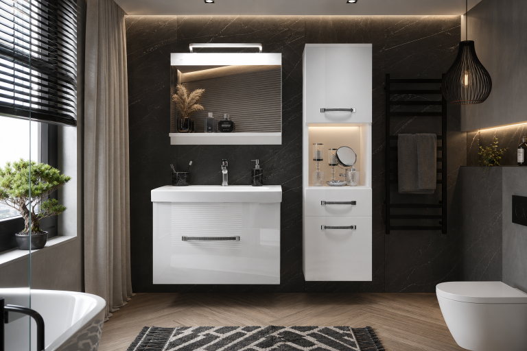Mobili da bagno Belini Premium Glamour 43 GLA P 3/0/W/W/0/MB/PP