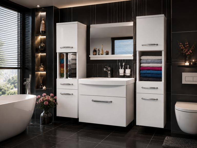 Mobile da bagno con lavabo e specchio bianco opaco – Produttore ROD PRIMO M 6/0/W/W/0/ZINC