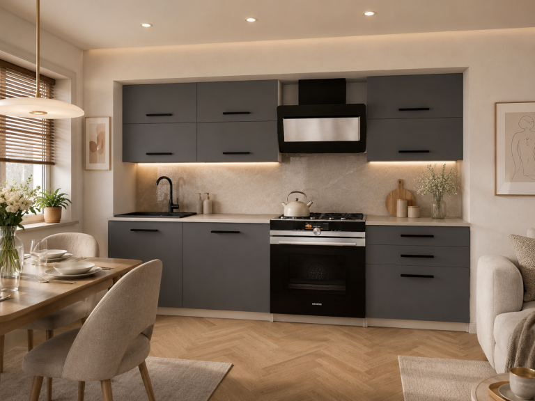 Mobili da cucina 180 cm grigio antracite grafite con piano di lavoro Produttore TOR PRIMERA2/3/WT/SR/0/B1