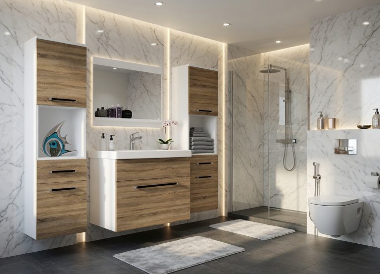 Mobili da bagno Belini rovere sonoma + lavabo + specchio Produttore ROD M 6/0/W/DS/0/ZW