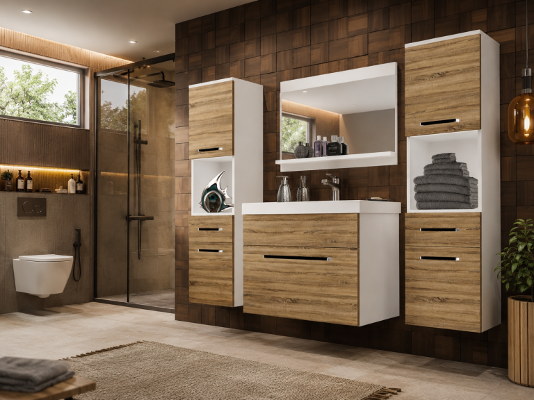 Mobili da bagno Belini rovere sonoma + lavabo + specchio Produttore ROD M 6/0/W/DS/0/ZW