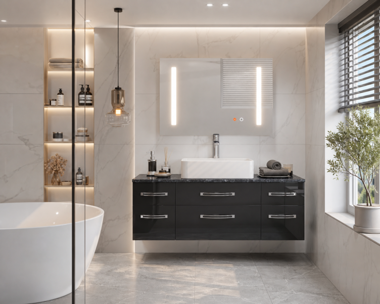 Set di mobili da bagno Euphoria EUP P 120/0/W/B/0/BK/MB