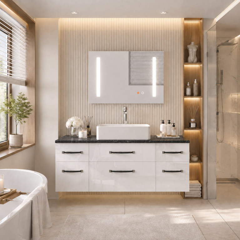 Set di mobili da bagno Euphoria EUP P 120/0/W/0/BK/MB